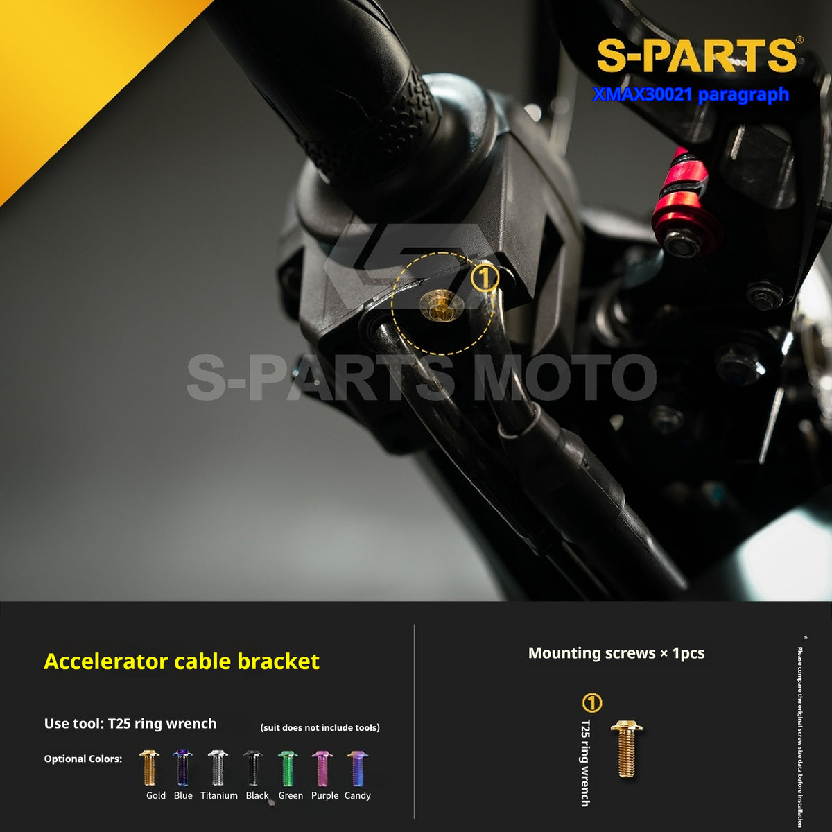 SPARTS Titanium Bolt Kit for 2021 Yamaha XMAX 300 Motorcycle Upgrade