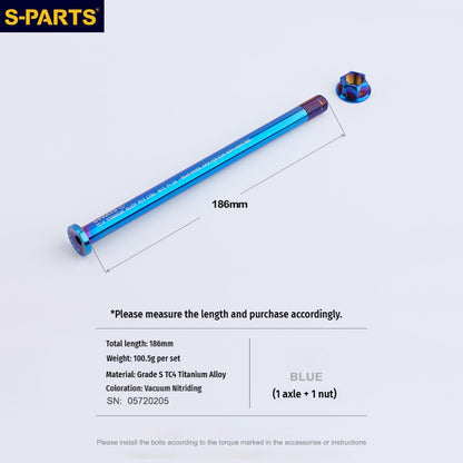 SPARTS Titanium Rear Axle Kit for Sur-Ron Light Bee – TC4 Grade, CNC Machined, Multiple Colors