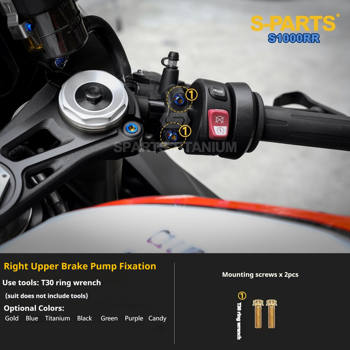 SPARTS | BMW S1000RR Titanium Bolt Upgrade Kit