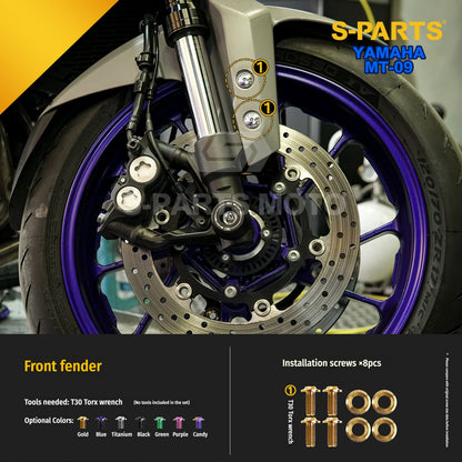 SPARTS Titanium Bolt Kit | TC4 Grade for  Yamaha MT-09 Motorcycle Fasteners