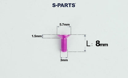 SPARTS Series M3 L6-30 Countersunk Titanium Bolt for motocycle