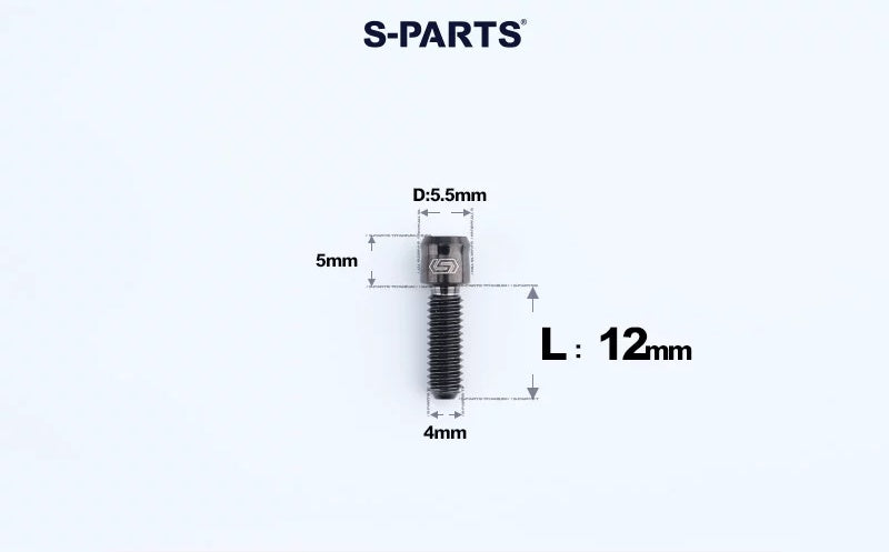SPARTS M4×10/12mm D5.5 Titanium Small Head Socket Cap Bolts