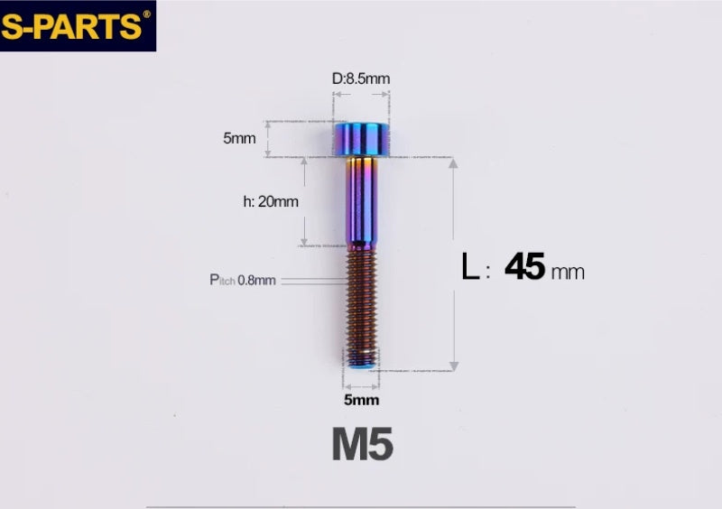 SPARTS M5 Titanium Socket Head Cap Bolts