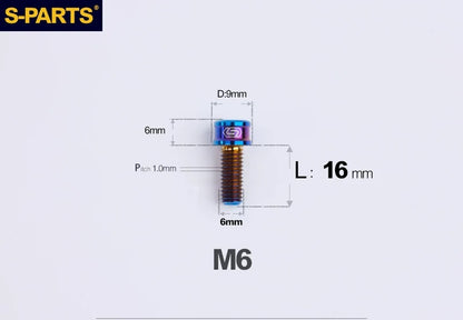 SPARTS M6×10–40mm SL Super Lightweight Titanium Socket Cap Bolts for Bicycles