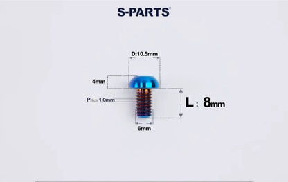SPARTS M6×8–35mm Titanium Button Head Bolts for Bicycle Brake Calipers