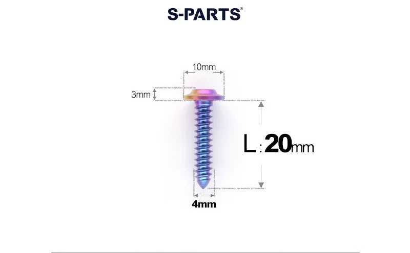 SPARTS M4 Titanium Self-Tapping Screws for Motorcycles