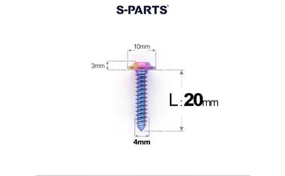 SPARTS M4 Titanium Self-Tapping Screws for Motorcycles