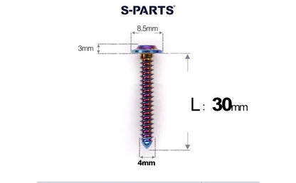 SPARTS M4 D8.5 Titanium Truss Head Self-Tapping Screws for Motorcycles