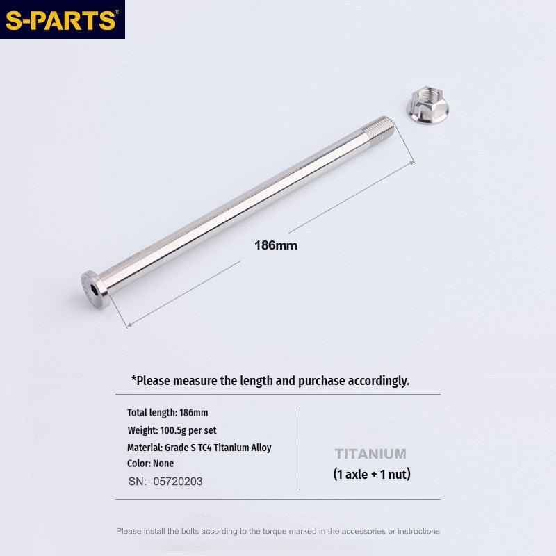 SPARTS Titanium Rear Axle Kit for Sur-Ron Light Bee – TC4 Grade, CNC Machined, Multiple Colors