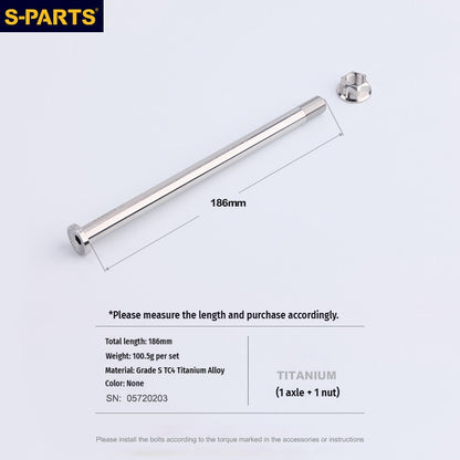 SPARTS Titanium Rear Axle Kit for Sur-Ron Light Bee – TC4 Grade, CNC Machined, Multiple Colors