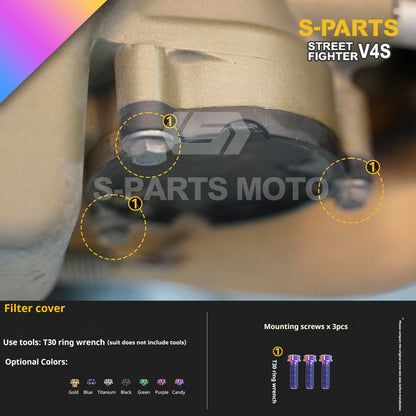 SPARTS Titanium Bolt Kit for Ducati Streetfighter V4S