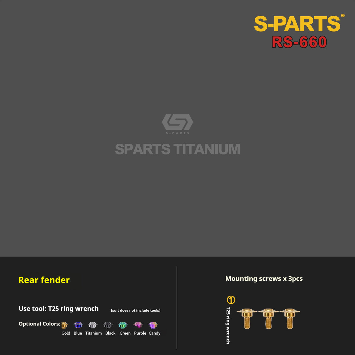 S-PARTS Titanium Complete Bolts Hardware Kit for Aprilia RS660 (2021+)