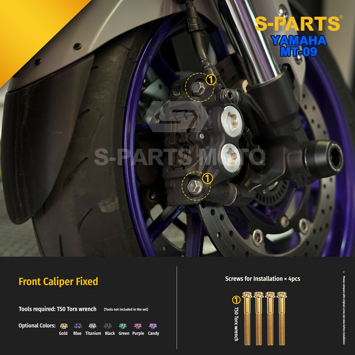 SPARTS Titanium Bolt Kit | TC4 Grade for  Yamaha MT-09 Motorcycle Fasteners