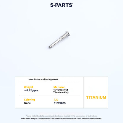 SPARTS Titanium Bolt Fastener Kit for GALESPEED VRC Master Cylinder (White Logo)