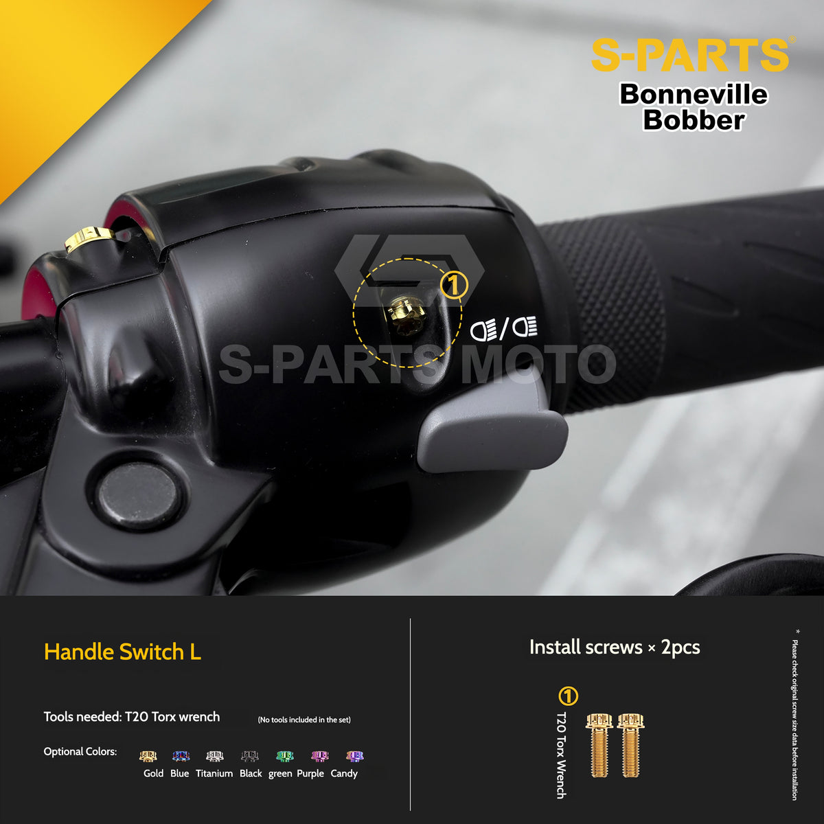 SPARTS Titanium Set Screws for Triumph Bonneville Bobber Motorcycle