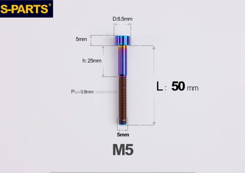SPARTS M5 Titanium Socket Head Cap Bolts
