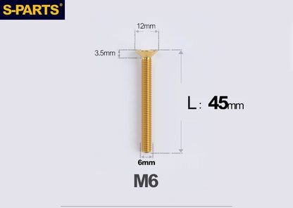 SPARTS M6×10–65mm Titanium Torx Countersunk Bolts for Motorcycle Frames