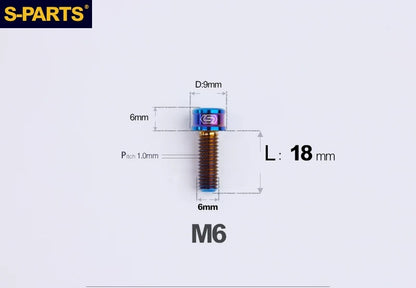 SPARTS M6×10–40mm SL Super Lightweight Titanium Socket Cap Bolts for Bicycles