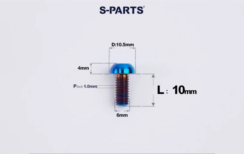 SPARTS M6×8–35mm Titanium Button Head Bolts for Bicycle Brake Calipers