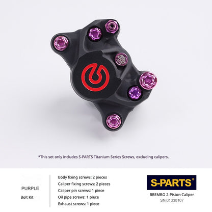 SPARTS Brembo Basic 2-Piston / 4-Piston Caliper Titanium Bolt Kit