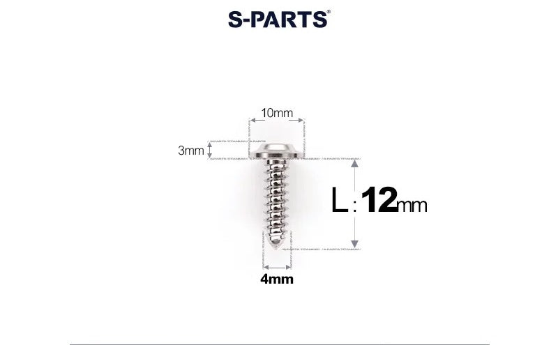 SPARTS M4 Titanium Self-Tapping Screws for Motorcycles