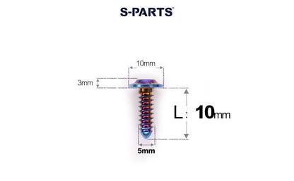 SPARTS Button Head M5×L10-35 Titanium Screws Self-Tapping Bolt