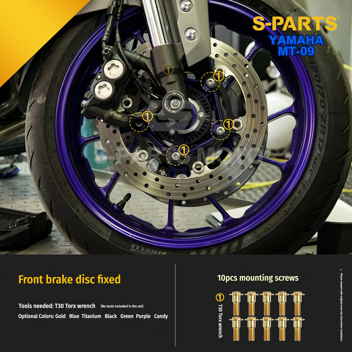 SPARTS Titanium Bolt Kit | TC4 Grade for  Yamaha MT-09 Motorcycle Fasteners
