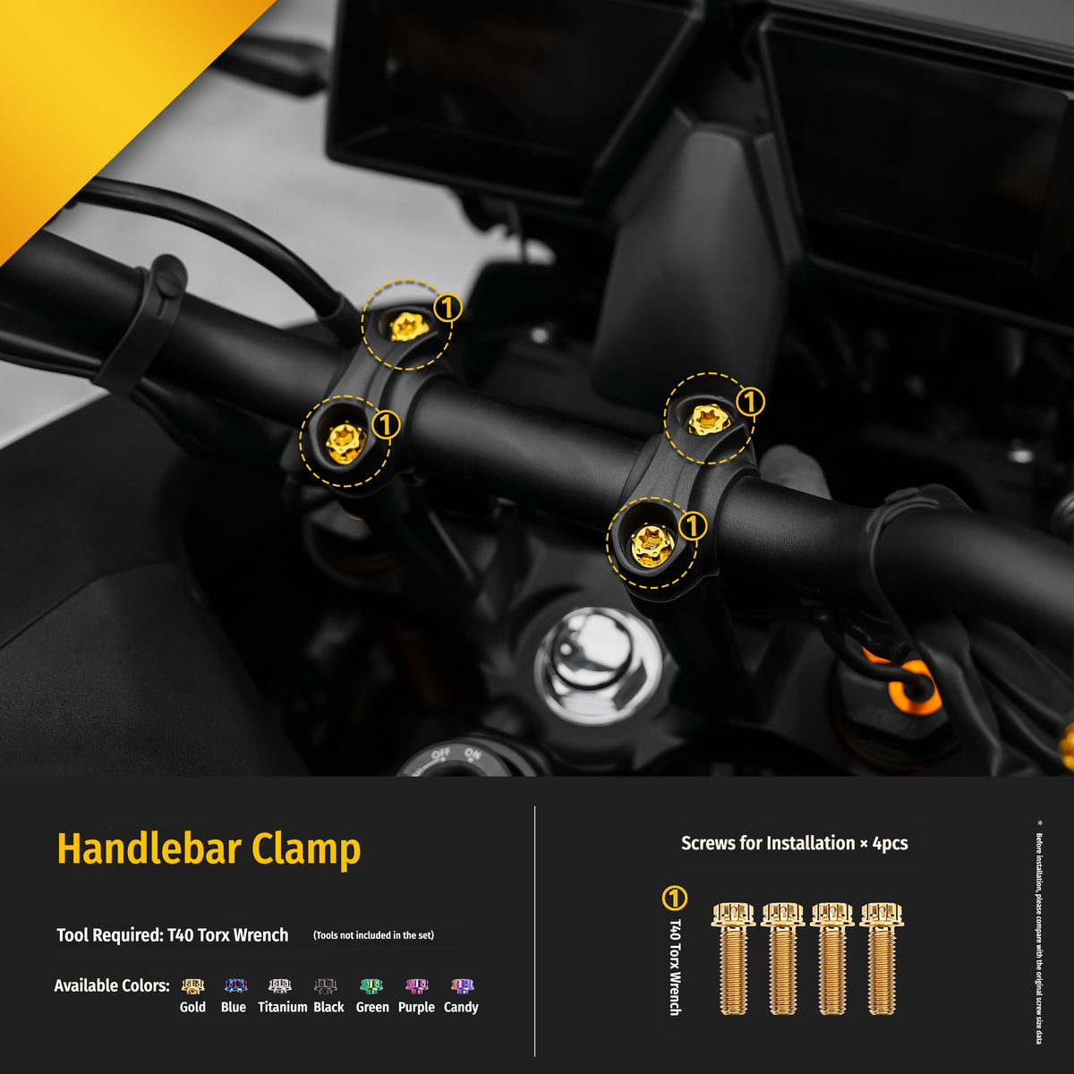 SPARTS Titanium Bolt Kit for Yamaha Tracer 9GT 2023-Front / Cockpit System