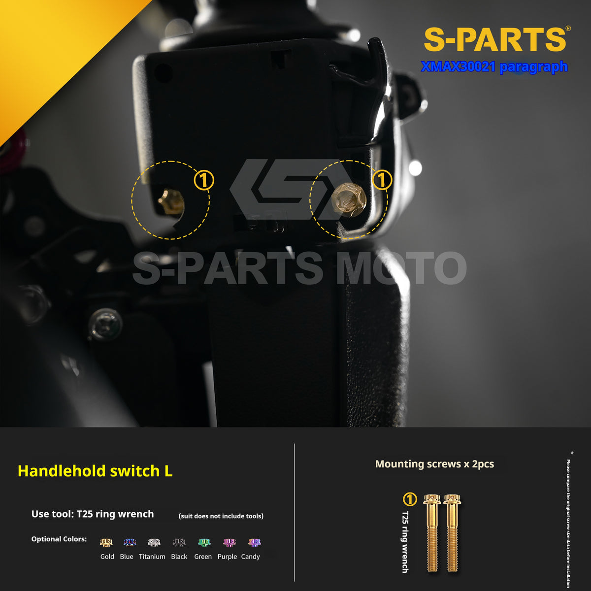 SPARTS Titanium Bolt Kit for 2021 Yamaha XMAX 300 Motorcycle Upgrade