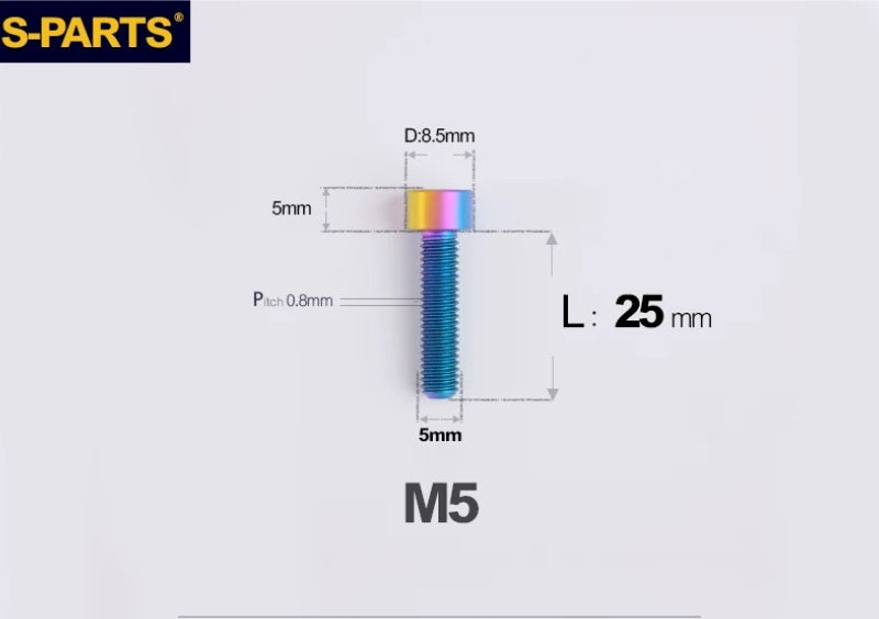 SPARTS M5 Titanium Socket Head Cap Bolts