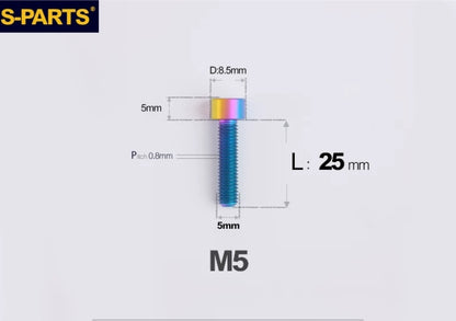 SPARTS M5 Titanium Socket Head Cap Bolts