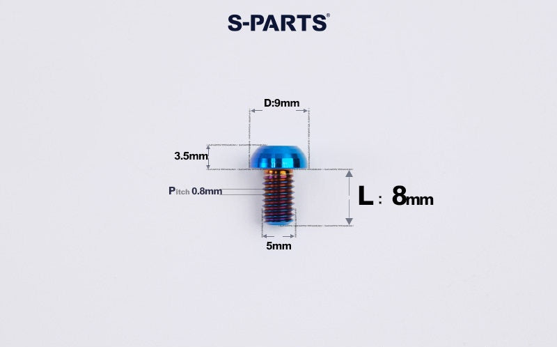 SPARTS A2 M5 Titanium Button Head Bolts for Bicycle Brake Caliper Upgrades Ultra-Light Fasteners