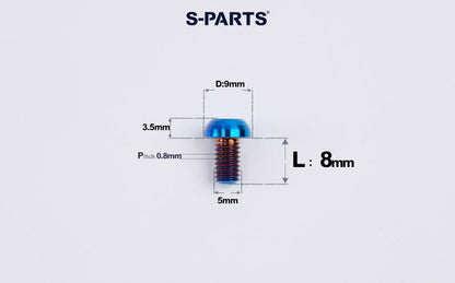 SPARTS A2 M5 Titanium Button Head Bolts for Bicycle Brake Caliper Upgrades Ultra-Light Fasteners
