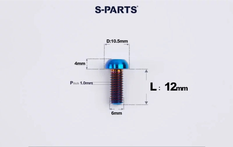 SPARTS M6×8–35mm Titanium Button Head Bolts for Bicycle Brake Calipers