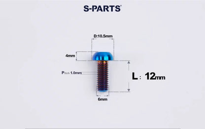 SPARTS M6×8–35mm Titanium Button Head Bolts for Bicycle Brake Calipers