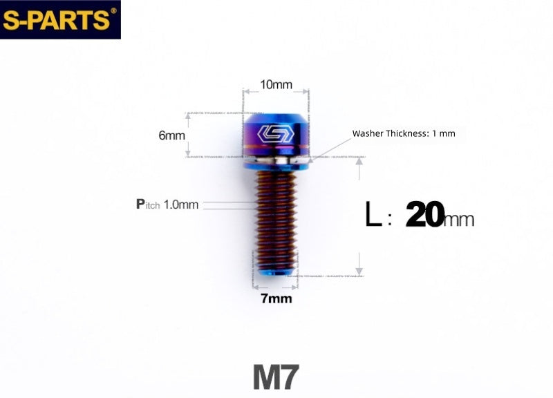 SPARTS A2 Series M7x20mm Titanium Bolt
