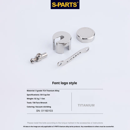SPARTS Titanium Reservoir Cap Compatible with Brembo Master Cylinder – Separate Small Tank Cover Kit