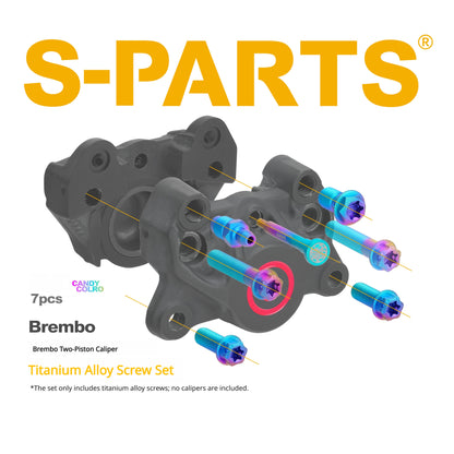 SPARTS Brembo Basic 2-Piston / 4-Piston Caliper Titanium Bolt Kit