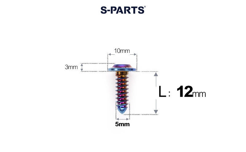 SPARTS Button Head M5×L10-35 Titanium Screws Self-Tapping Bolt