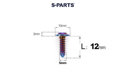 SPARTS Button Head M5×L10-35 Titanium Screws Self-Tapping Bolt