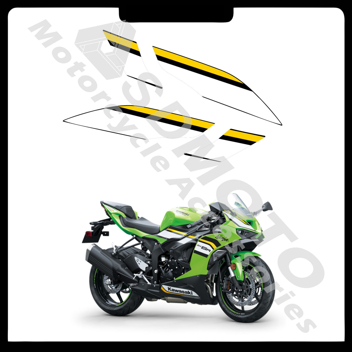 Kawasaki ZX-6R 636 2021-2025 Full Body Graphics Decals PVC Waterproof Motorcycle Fairing Stickers