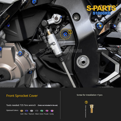 SPARTS Titanium Chassis Bolt Kit Brake Disc Caliper Sprocket Screws for BMW S1000RR