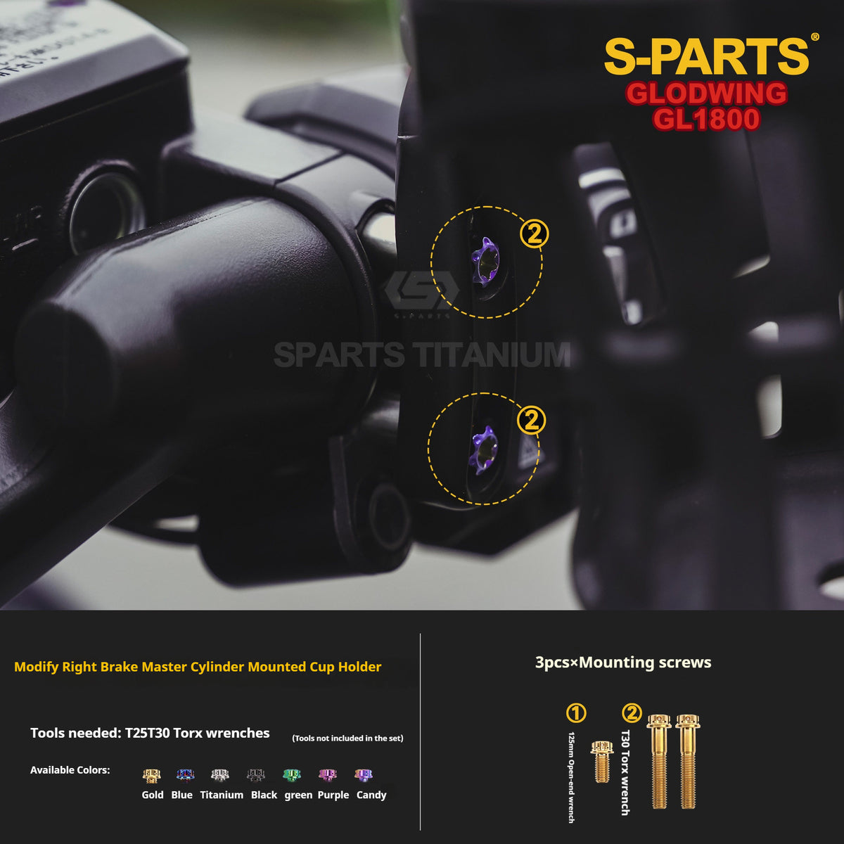 SPARTS Titanium Bolt Kit | Titanium for Honda Gold Wing GL1800 Motorcycle