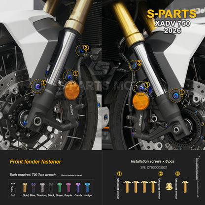 SPARTS Titanium Bolt Kit for Honda X-ADV 750 2026 Bodywork Fasteners