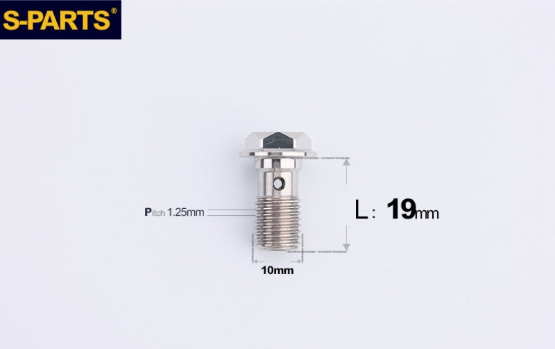 SPARTS M10 Single-Hole Banjo Bolt Hex Head – TC4 Titanium Brake Line Bolt for Motorcycle Calipers