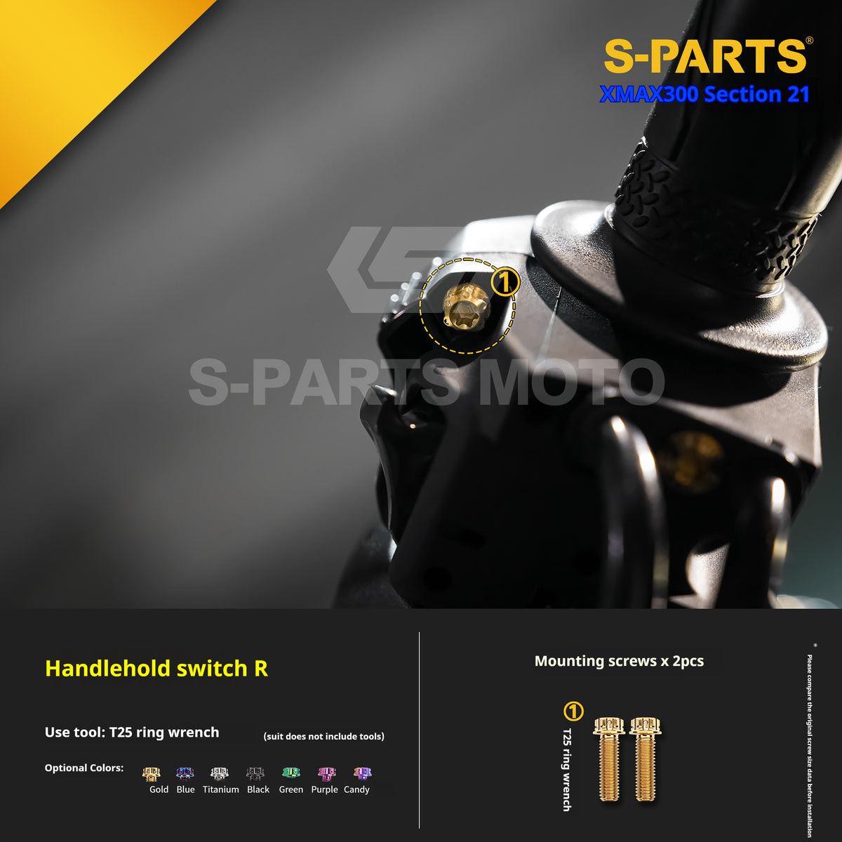 SPARTS Titanium Bolt Kit for 2021 Yamaha XMAX 300 Motorcycle Upgrade