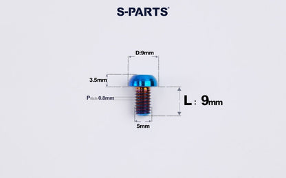 SPARTS A2 M5 Titanium Button Head Bolts for Bicycle Brake Caliper Upgrades Ultra-Light Fasteners