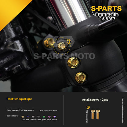 SPARTS Titanium Set Screws for Triumph Bonneville Bobber Motorcycle