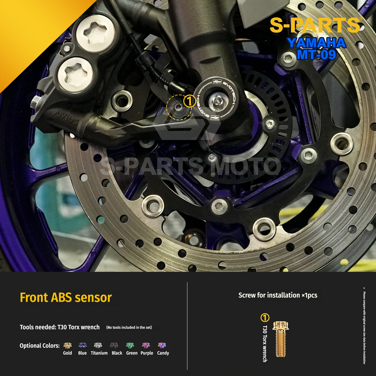 SPARTS Titanium Bolt Kit | TC4 Grade for  Yamaha MT-09 Motorcycle Fasteners