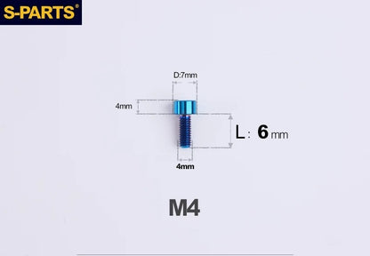 SPARTS Titanium Socket Head Bolts M4x6–25mm for Motorcycles